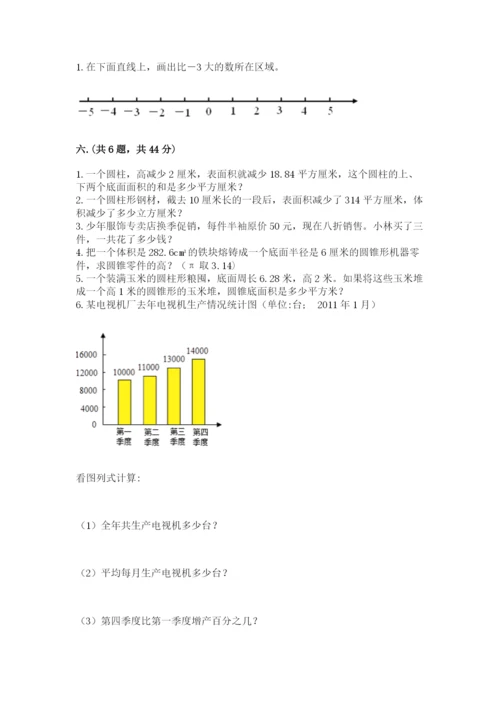 青岛版六年级数学下册期末测试题精品（各地真题）.docx