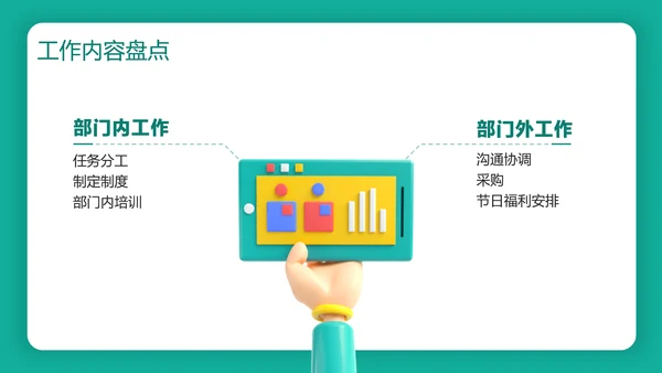 绿色3D风年末述职工作汇报PPT模板