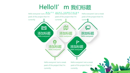 绿色时尚瑜伽运动动态PPT