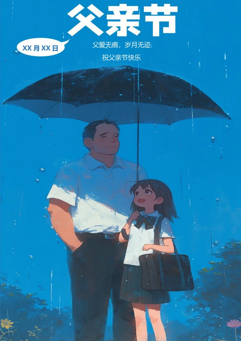 父亲节节日海报