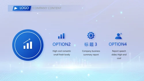 蓝色科技信息化建设工作总结PPT