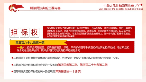 中国首部民法典解读PPT模板