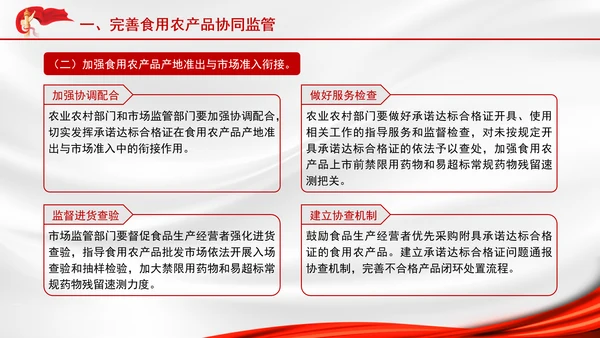 关于进一步强化食品安全全链条监管的意见全文学习PPT课件