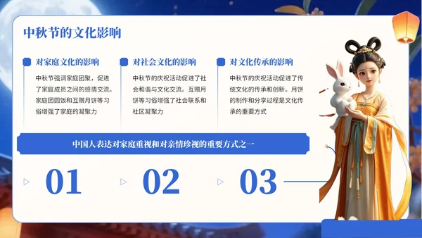 深蓝色中国风中秋节节日宣传PPT