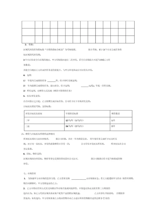药品代理销售合同协议样本