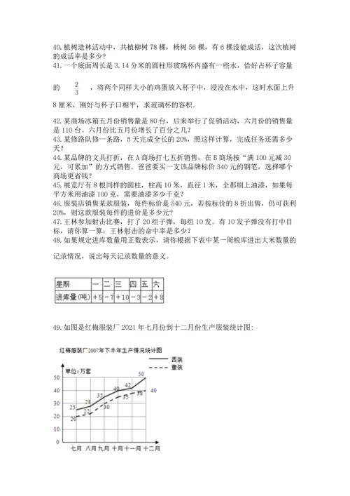 小升初数学应用题50道附完整答案（全国通用）.docx