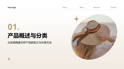 橙色摄影风通用行业产品介绍PPT模板