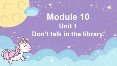 Module 10 Unit 1   Don't talk in the library.课件(共2