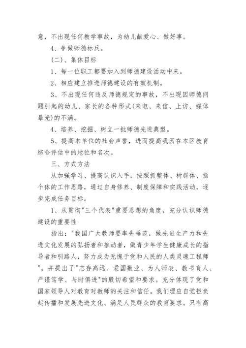 幼儿园师德师风工作计划2023.docx