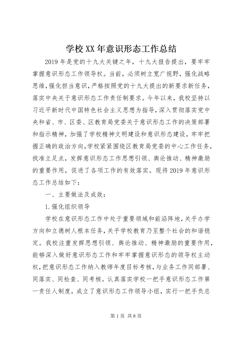 学校某年意识形态工作总结.docx