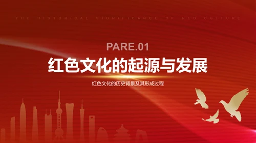 红色党政风文化的历史意义与时代价值PPT模板