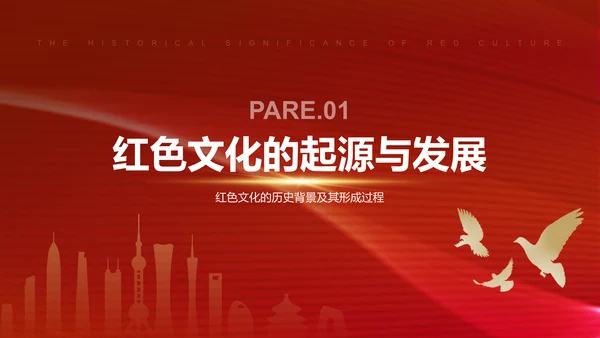 红色党政风文化的历史意义与时代价值PPT模板