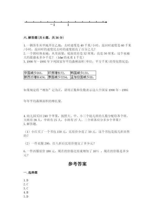 丹徒县六年级下册数学期末测试卷及答案一套.docx