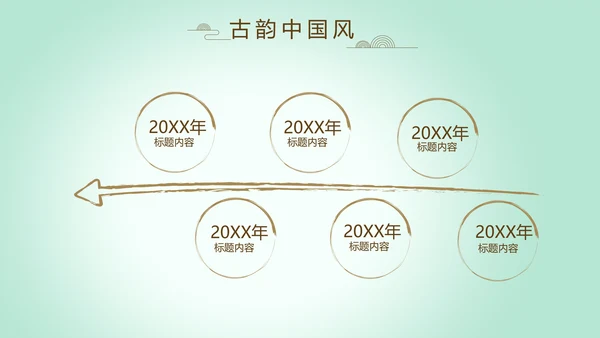 绿色淡雅小清新水墨中国风古诗词通用PPT动态模板
