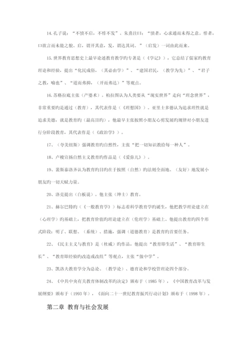 2023年宁夏特岗教师招聘考试教育学考点总结.docx