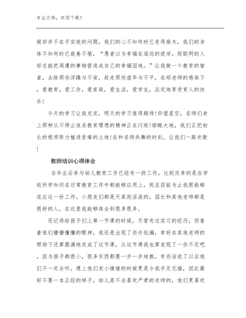 教师培训心得体会例文13篇.docx