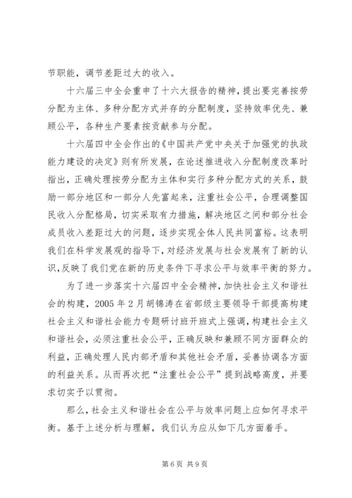 公平与效率：和谐社会如何寻求平衡.docx