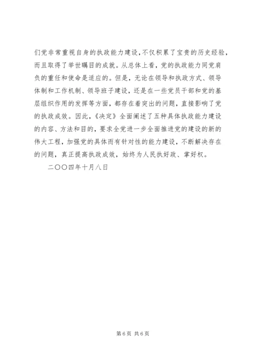 学习十六届四中全会精神思想汇报 (4).docx