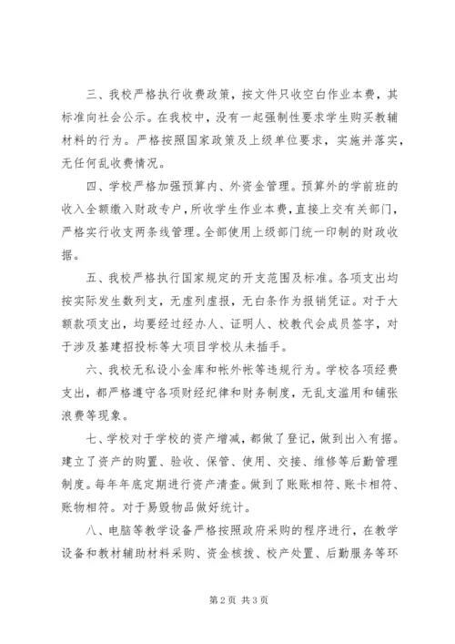 小学开展侵害群众利益不正之风和腐败问题专项整治工作自查报告.docx