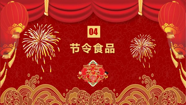 中国传统文化春节习俗PPT模板