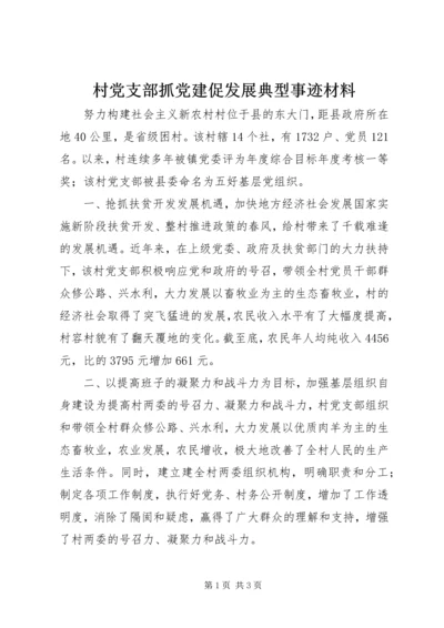 村党支部抓党建促发展典型事迹材料.docx