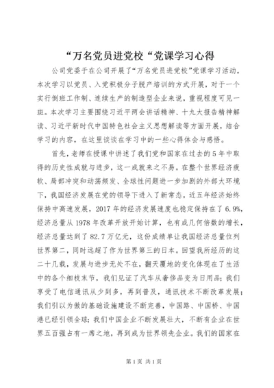 “万名党员进党校“党课学习心得.docx