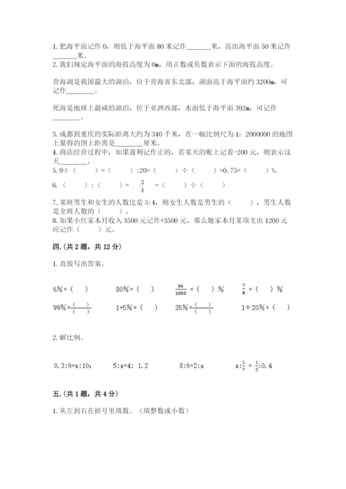 人教版六年级数学小升初试卷及参考答案【实用】.docx
