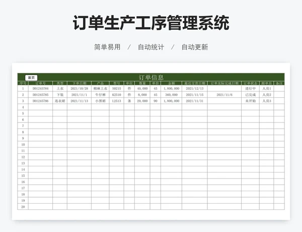 订单生产工序管理系统
