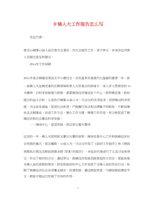 2023年乡镇人大工作报告怎么写.docx