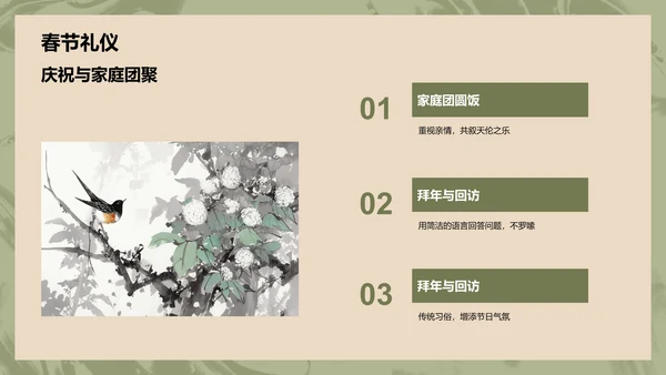 蓝色水墨风文化礼仪PPT模板