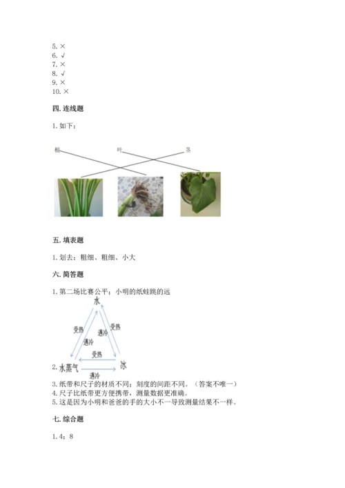 教科版一年级上册科学期末测试卷附参考答案（培优b卷）.docx