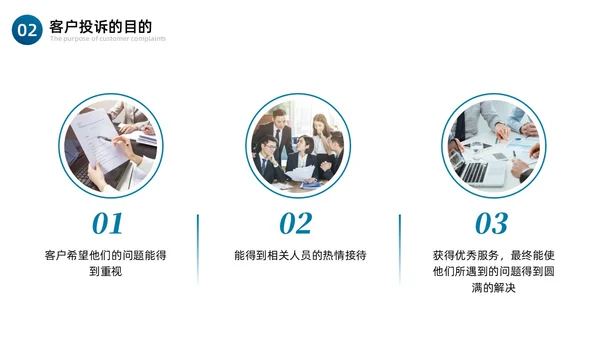 蓝色简约商务银行投诉与争议处理技巧商务PPT模板