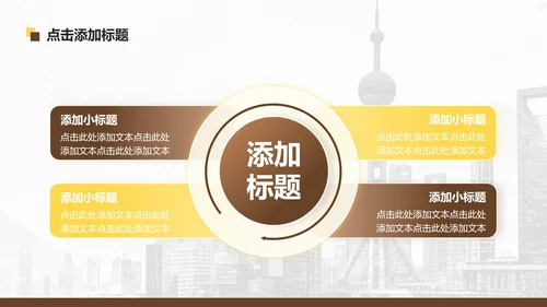 棕黄色复古风上海旅游攻略PPT模板