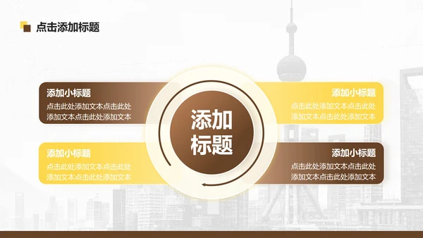 棕黄色复古风上海旅游攻略PPT模板