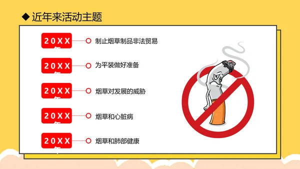 吸烟有害健康世界无烟日通用PPT模版