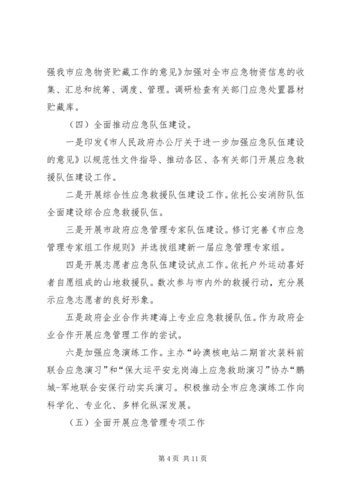 应急管理年报及新一年工作安排.docx