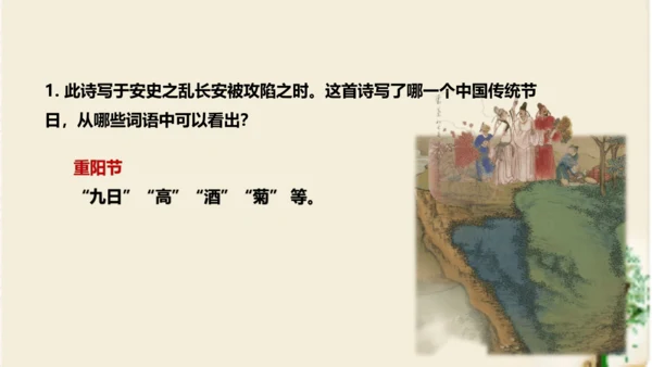 七年级语文上册第三单元课外古诗词诵读 《行军九日思长安故园》课件