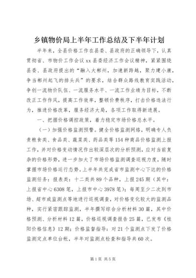 乡镇物价局上半年工作总结及下半年计划.docx