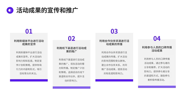 紫色简约风精彩活动分享PPT模板