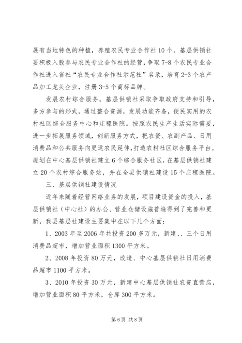 基层供销社建设工作情况汇报.docx