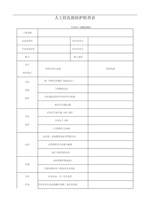 危险性较大工程验收表危大工程