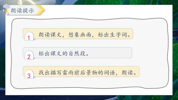 【核心素养】部编版语文二年级下册-16. 雷雨 第1课时（课件）