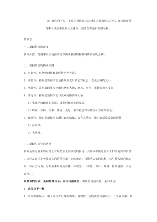2023年新闻学概论知识点总结.docx