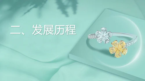蓝色简约风饰品公司产品宣传PPT模板