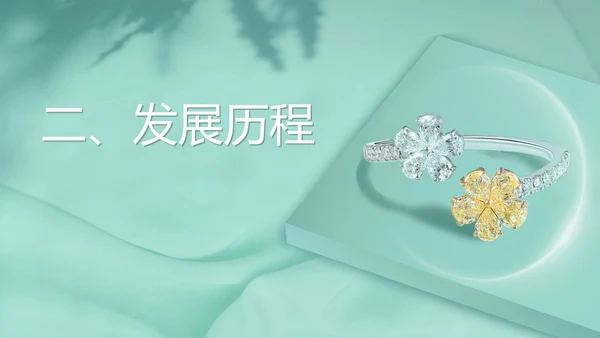 蓝色简约风饰品公司产品宣传PPT模板