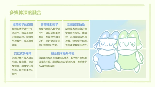 颜文系列蓝绿色简约风教学课件