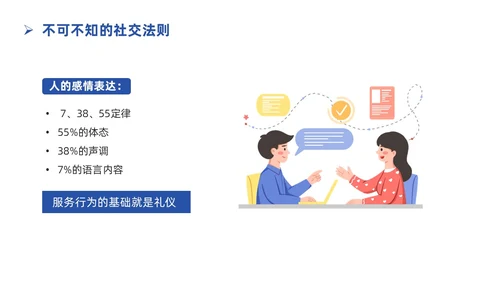 蓝色简约插画银行服务礼仪培训PPT银行培训PPT