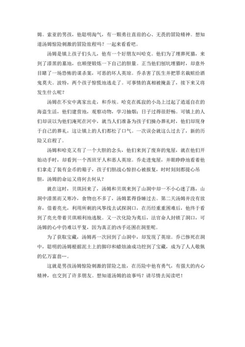 汤姆索亚历险记梗概600字六年级4篇.docx