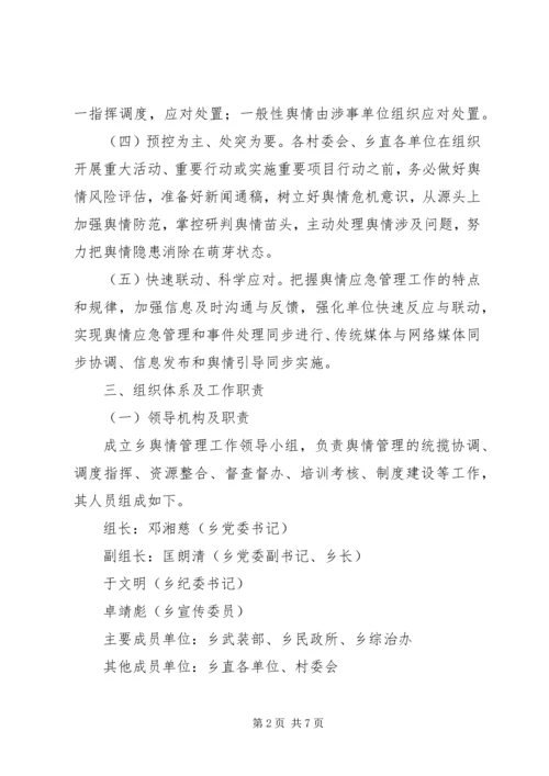 金岩土家族乡舆情应急管理工作预案 (2).docx