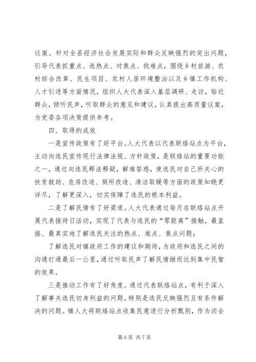 人大代表联络站点建设活动情况.docx